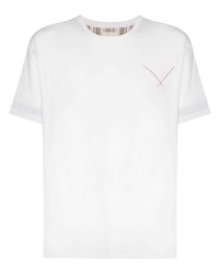 weißes T-Shirt mit einem Rundhalsausschnitt von 78 Stitches
