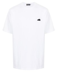 weißes T-Shirt mit einem Rundhalsausschnitt von A Bathing Ape