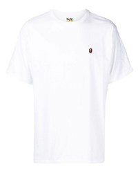 weißes T-Shirt mit einem Rundhalsausschnitt von A Bathing Ape