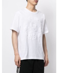 weißes T-Shirt mit einem Rundhalsausschnitt von AAPE BY A BATHING APE