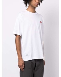 weißes T-Shirt mit einem Rundhalsausschnitt von AAPE BY A BATHING APE