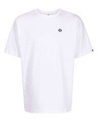 weißes T-Shirt mit einem Rundhalsausschnitt von AAPE BY A BATHING APE