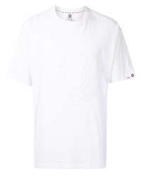 weißes T-Shirt mit einem Rundhalsausschnitt von AAPE BY A BATHING APE