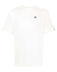 weißes T-Shirt mit einem Rundhalsausschnitt von AAPE BY A BATHING APE