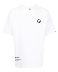 weißes T-Shirt mit einem Rundhalsausschnitt von AAPE BY A BATHING APE