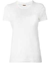 weißes T-Shirt mit einem Rundhalsausschnitt von ADAM by Adam Lippes