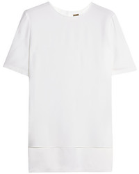 weißes T-Shirt mit einem Rundhalsausschnitt von ADAM by Adam Lippes