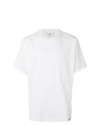 weißes T-Shirt mit einem Rundhalsausschnitt von adidas