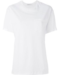 weißes T-Shirt mit einem Rundhalsausschnitt von Alexander Wang