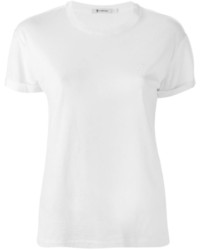 weißes T-Shirt mit einem Rundhalsausschnitt von Alexander Wang