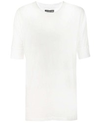 weißes T-Shirt mit einem Rundhalsausschnitt von Alexandre Plokhov