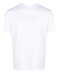 weißes T-Shirt mit einem Rundhalsausschnitt von Ami Paris