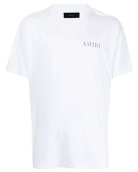 weißes T-Shirt mit einem Rundhalsausschnitt von Amiri