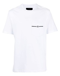 weißes T-Shirt mit einem Rundhalsausschnitt von Amiri