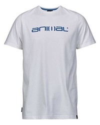 weißes T-Shirt mit einem Rundhalsausschnitt von Animal