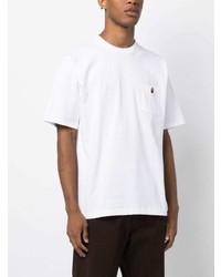 weißes T-Shirt mit einem Rundhalsausschnitt von A Bathing Ape