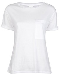 weißes T-Shirt mit einem Rundhalsausschnitt von AR+