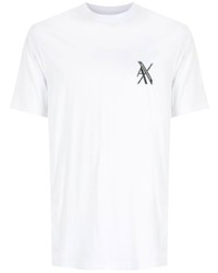 weißes T-Shirt mit einem Rundhalsausschnitt von Armani Exchange