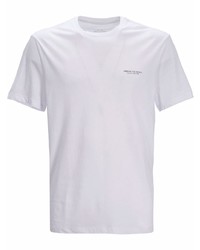 weißes T-Shirt mit einem Rundhalsausschnitt von Armani Exchange