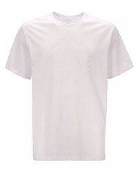 weißes T-Shirt mit einem Rundhalsausschnitt von Armani Exchange