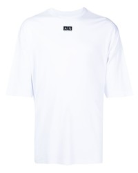 weißes T-Shirt mit einem Rundhalsausschnitt von Armani Exchange