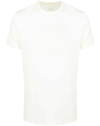 weißes T-Shirt mit einem Rundhalsausschnitt von Armani Exchange