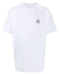 weißes T-Shirt mit einem Rundhalsausschnitt von Armani Exchange