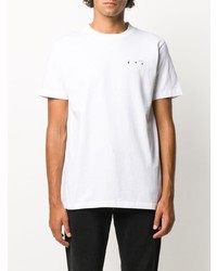 weißes T-Shirt mit einem Rundhalsausschnitt von Off-White