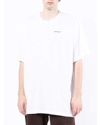 weißes T-Shirt mit einem Rundhalsausschnitt von Off-White