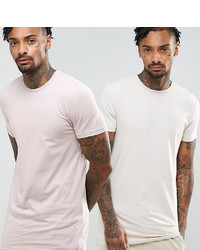 weißes T-Shirt mit einem Rundhalsausschnitt von ASOS DESIGN