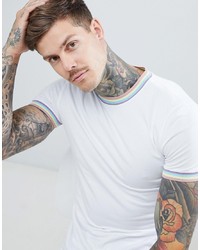 weißes T-Shirt mit einem Rundhalsausschnitt von ASOS DESIGN