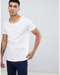 weißes T-Shirt mit einem Rundhalsausschnitt von ASOS DESIGN