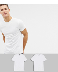 weißes T-Shirt mit einem Rundhalsausschnitt von ASOS DESIGN