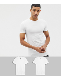 weißes T-Shirt mit einem Rundhalsausschnitt von ASOS DESIGN