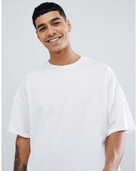 weißes T-Shirt mit einem Rundhalsausschnitt von ASOS DESIGN