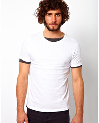 weißes T-Shirt mit einem Rundhalsausschnitt von Asos