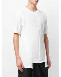 weißes T-Shirt mit einem Rundhalsausschnitt von D.GNAK