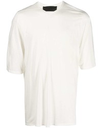 weißes T-Shirt mit einem Rundhalsausschnitt von Atu Body Couture
