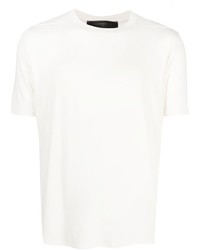 weißes T-Shirt mit einem Rundhalsausschnitt von Atu Body Couture