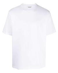 weißes T-Shirt mit einem Rundhalsausschnitt von Auralee