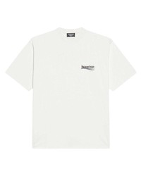 weißes T-Shirt mit einem Rundhalsausschnitt von Balenciaga