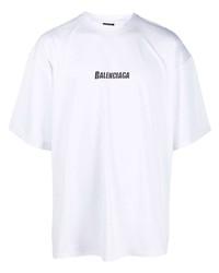 weißes T-Shirt mit einem Rundhalsausschnitt von Balenciaga