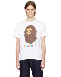 weißes T-Shirt mit einem Rundhalsausschnitt von BAPE