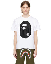 weißes T-Shirt mit einem Rundhalsausschnitt von BAPE