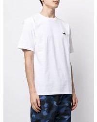 weißes T-Shirt mit einem Rundhalsausschnitt von A Bathing Ape