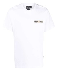 weißes T-Shirt mit einem Rundhalsausschnitt von Barbour