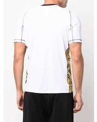 weißes T-Shirt mit einem Rundhalsausschnitt von Versace