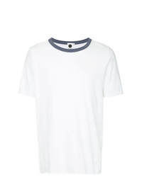 weißes T-Shirt mit einem Rundhalsausschnitt von Bassike