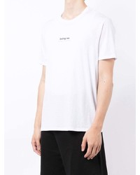 weißes T-Shirt mit einem Rundhalsausschnitt von Armani Exchange