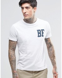 weißes T-Shirt mit einem Rundhalsausschnitt von Bellfield